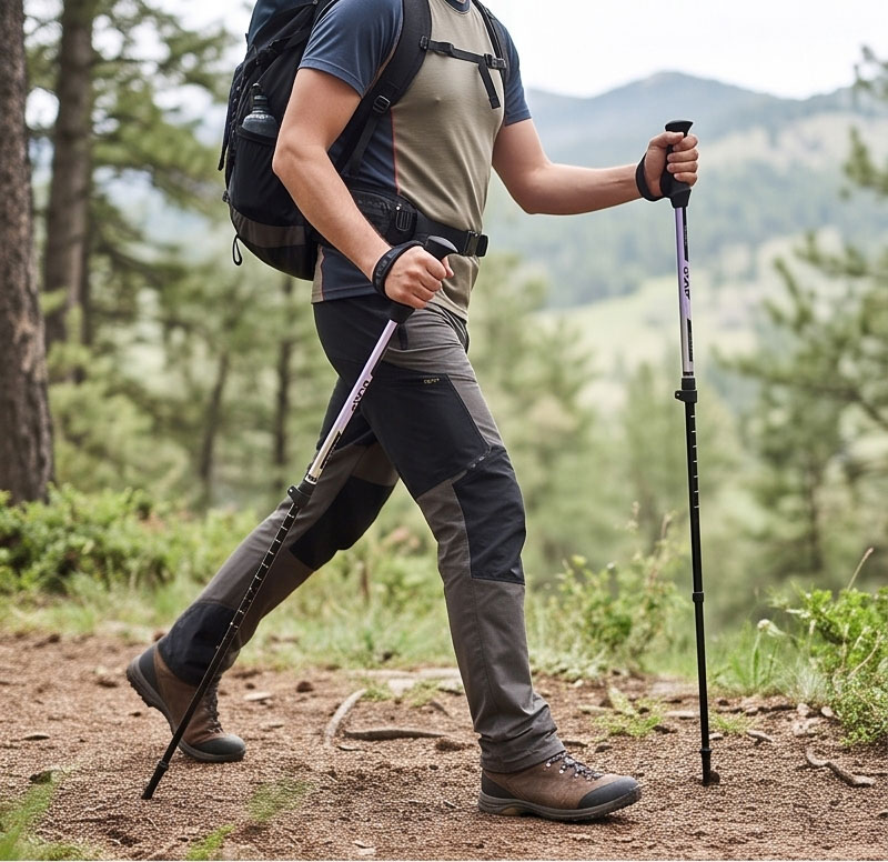 Correct trekking pole technique