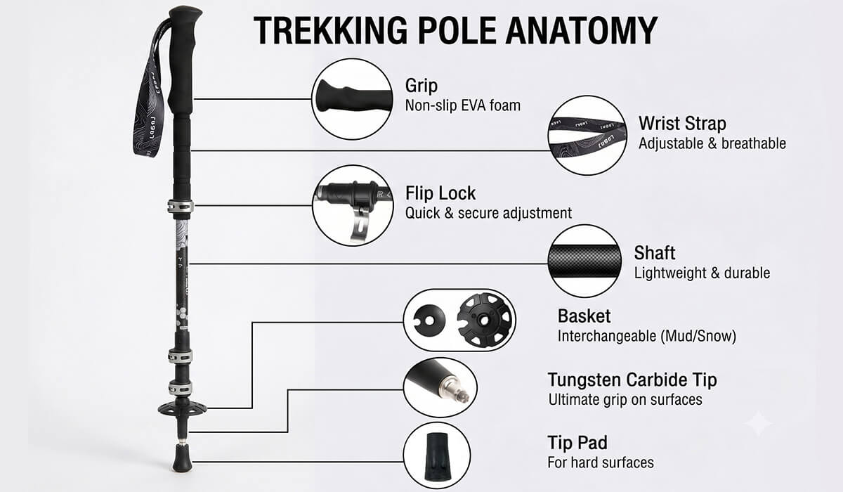 Trekking pole parts