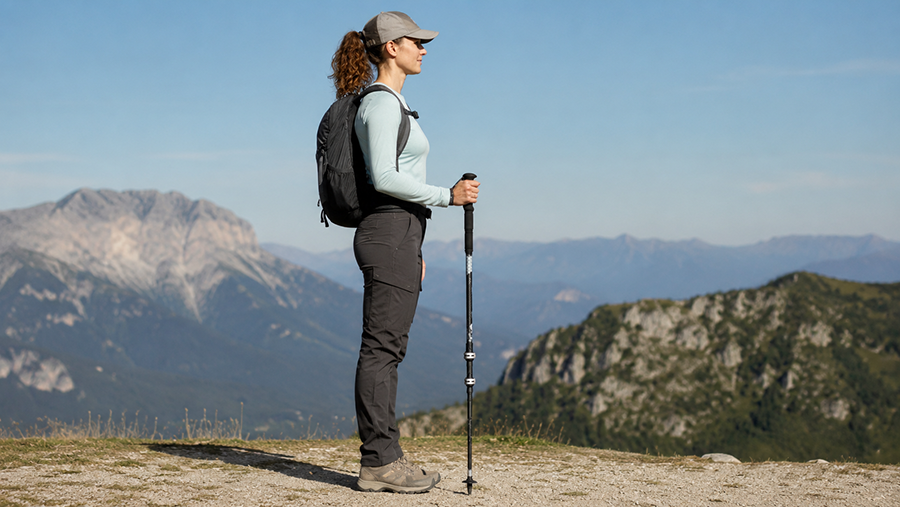 Correct trekking pole height