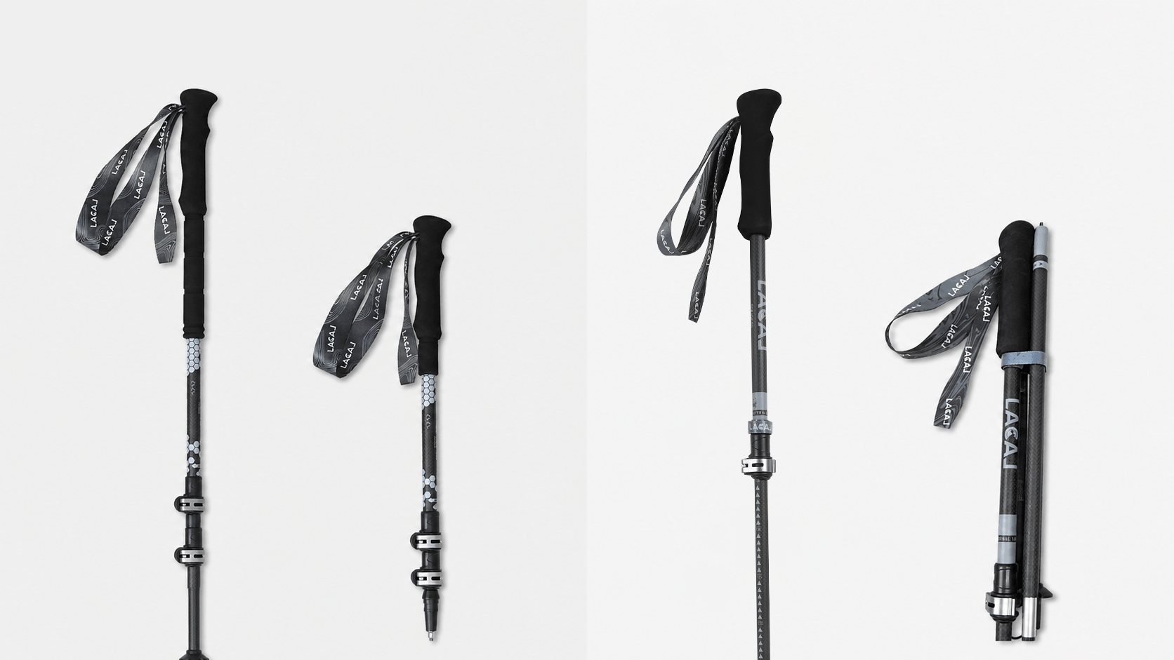Telescopic and folding trekking poles