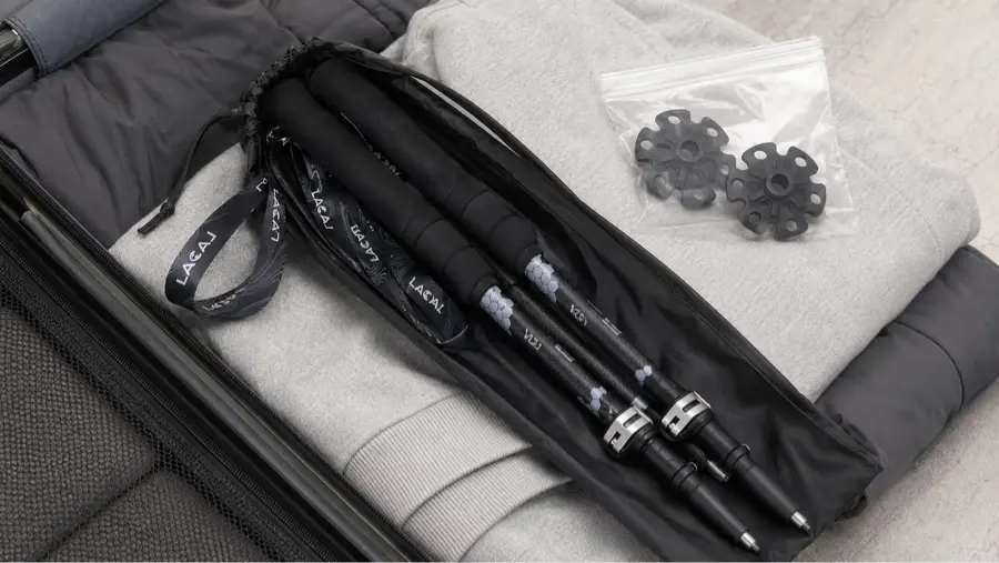 How to pack trekking poles for a flight