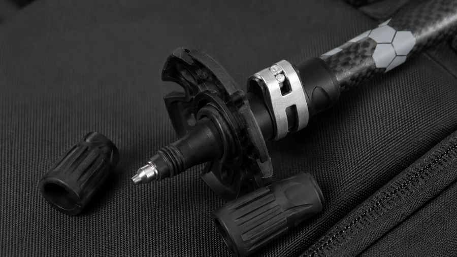 Tungsten carbide trekking pole tip with Tip Pad