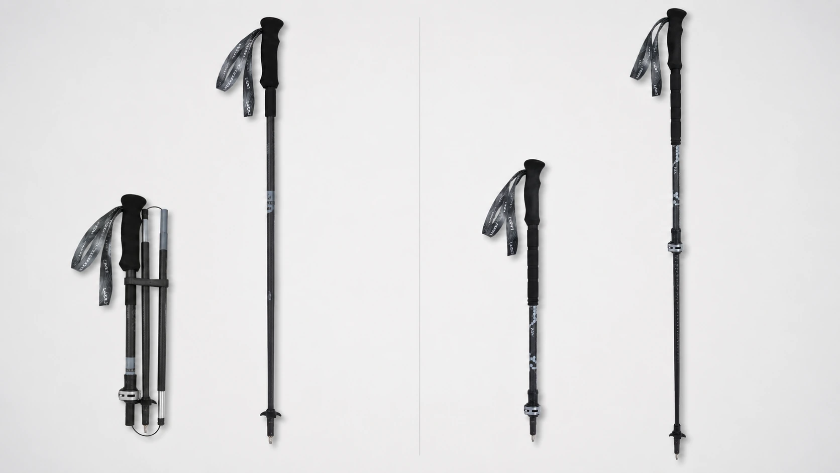 Folding and telescopic trekking pole length comparison