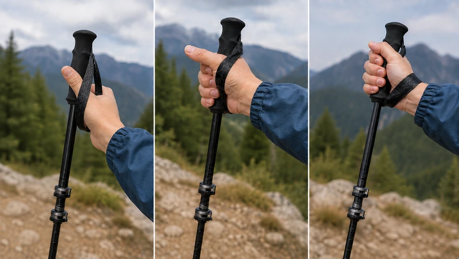 How to use trekking pole wrist straps correctly