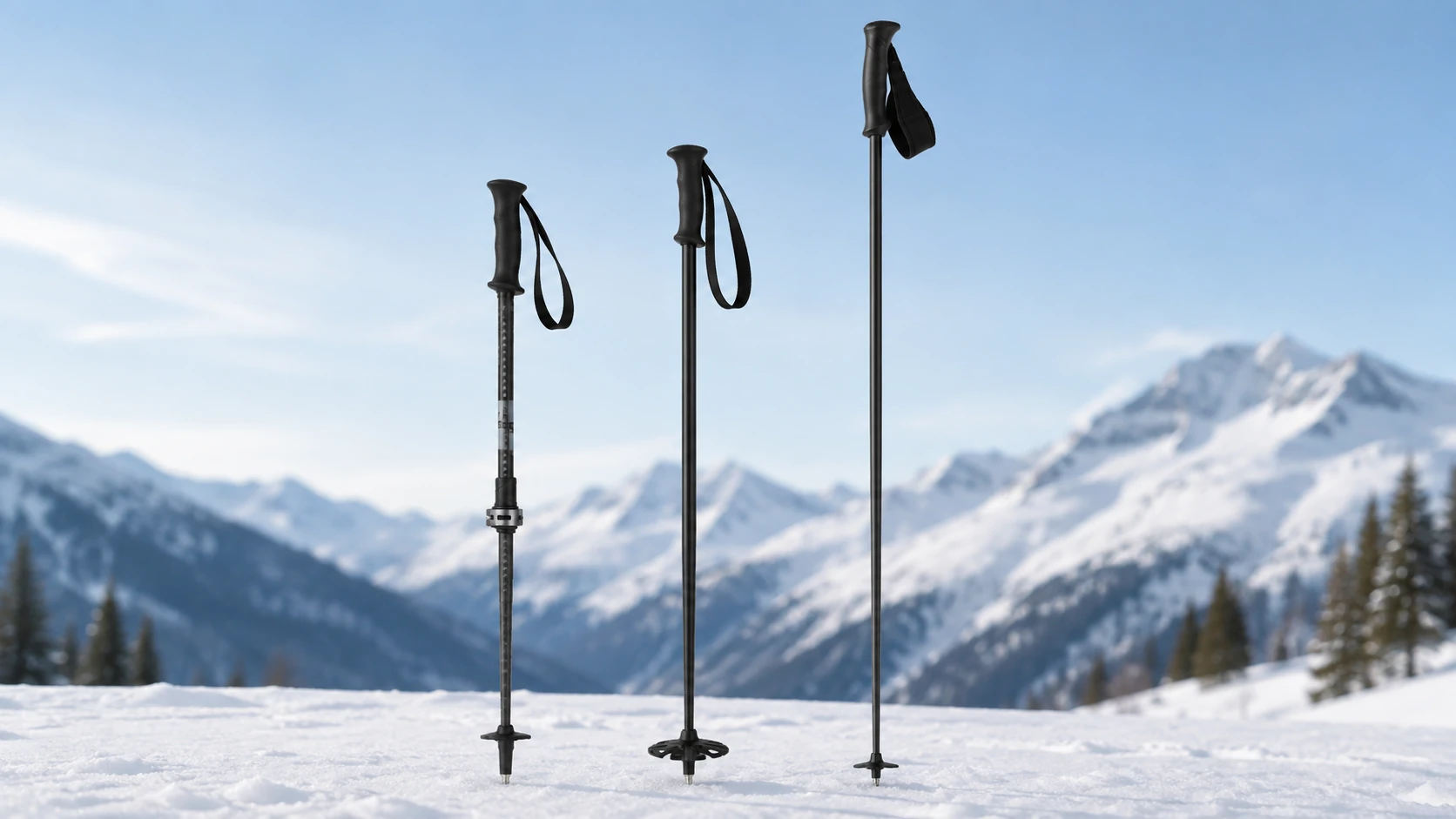 Trekking poles vs alpine ski poles vs cross-country ski poles