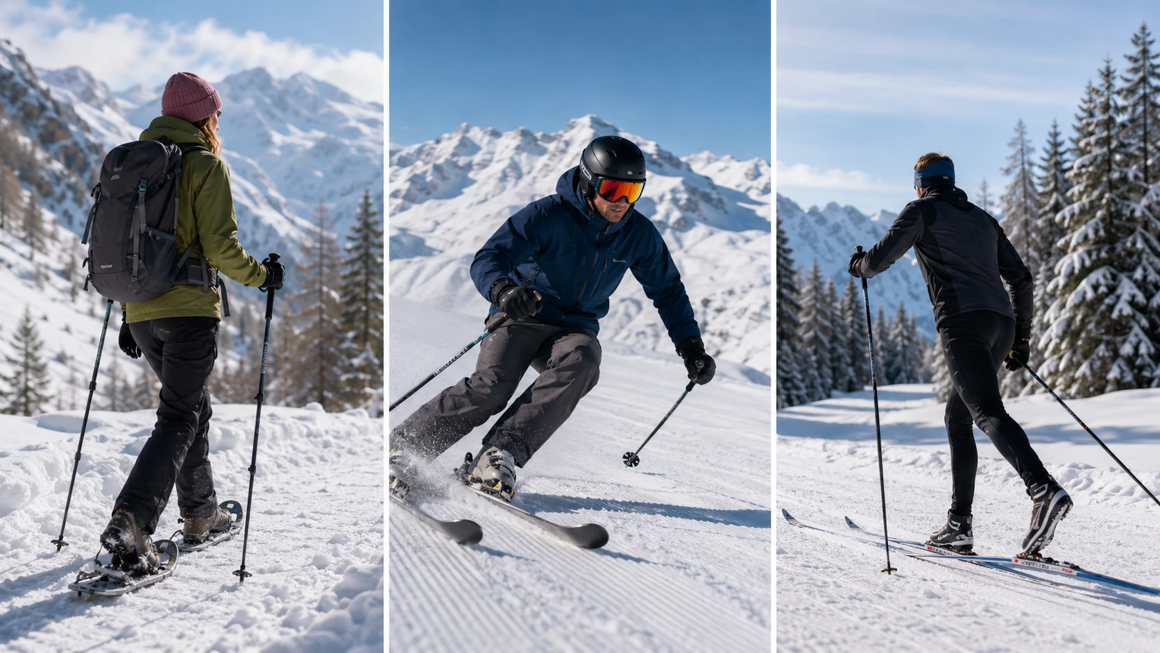 Choosing trekking poles or ski poles for winter activities