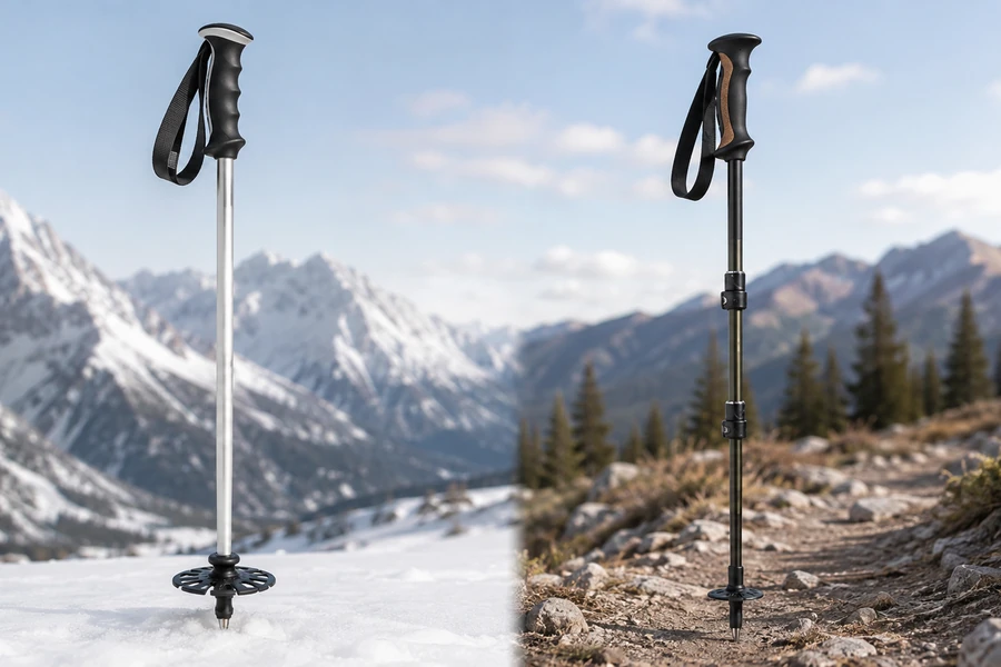 Ski poles vs trekking poles comparison
