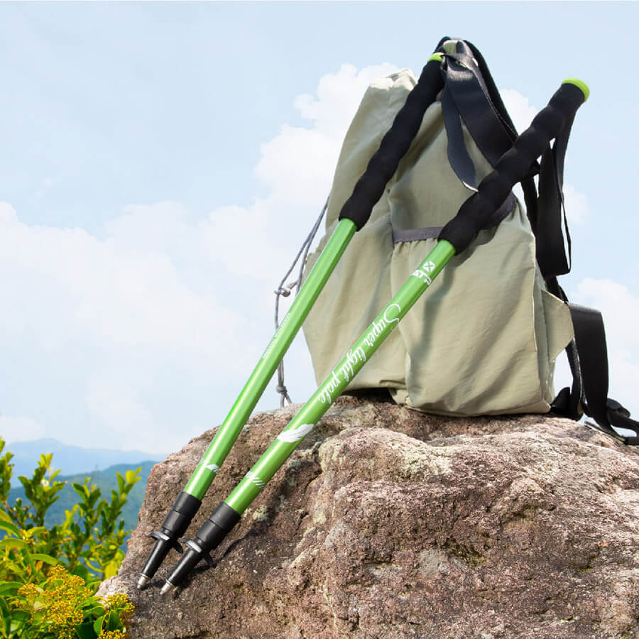 Sleek Lime Hybrid Trail Running Poles