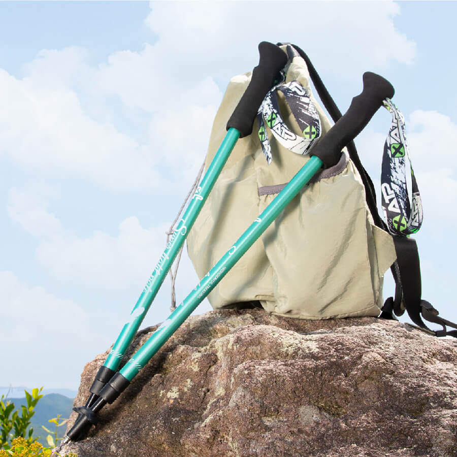 Vibrant Lime Sport Trekking Walking Sticks