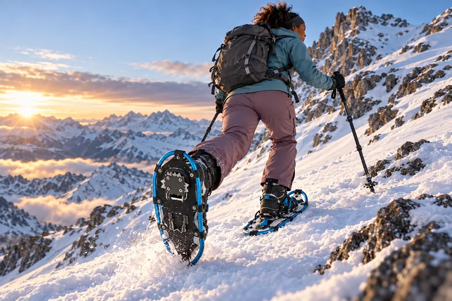 Attraversamento di campi innevati