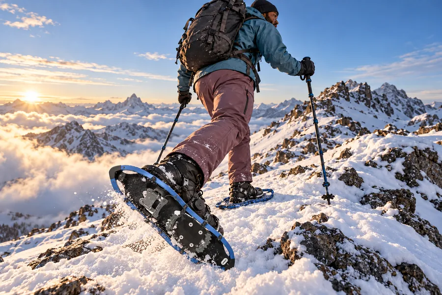 Attraversamento di campi innevati
